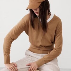 Banana Republic Washable Merino Wool V-Neck Sweater XXS